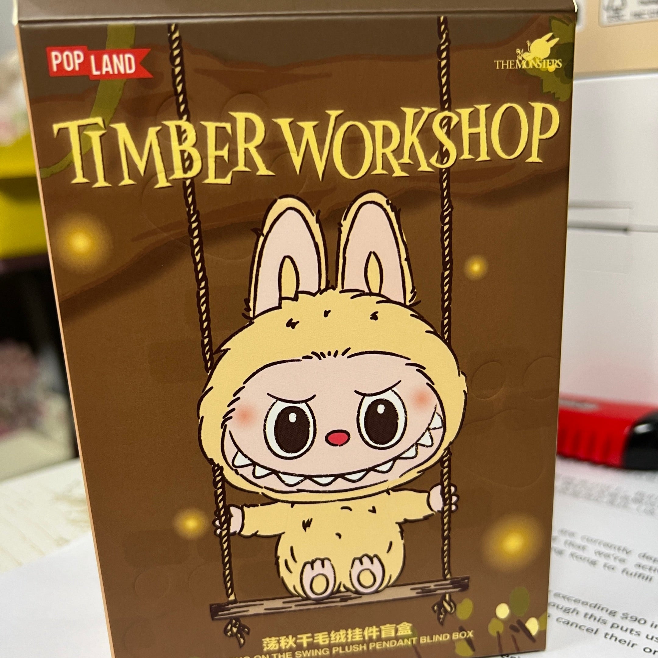 LABUBU Timber Workshop Series-Playing on the Swing Plush Pendant Blind Box